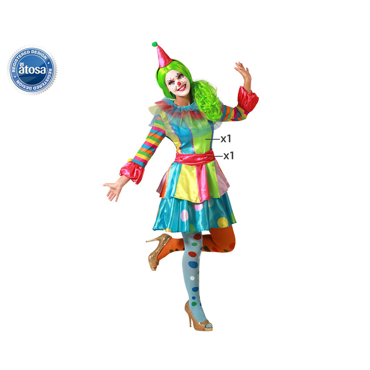 Disfraz para Adultos Payasa XS/S