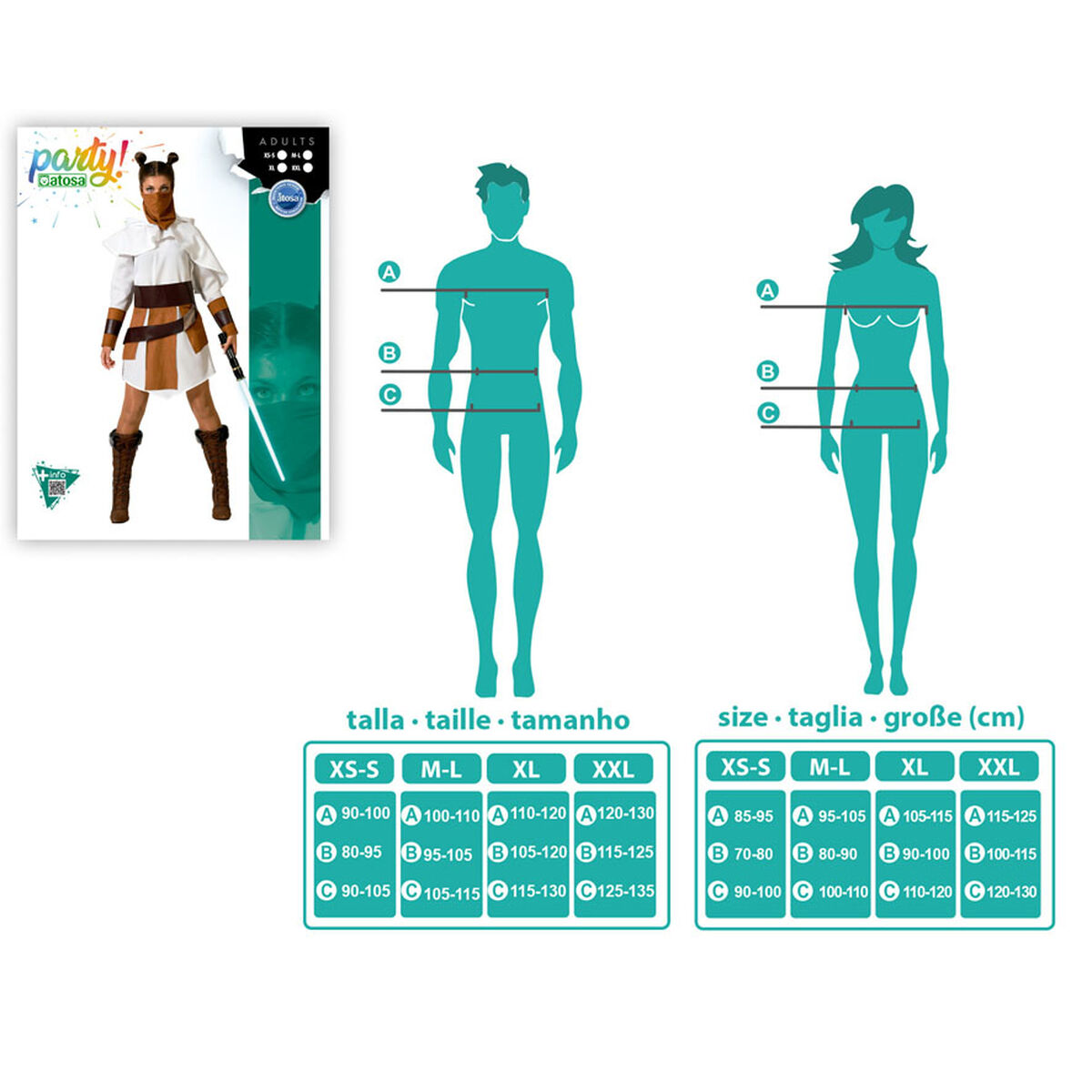 Disfraz para Adultos Blanco XXL