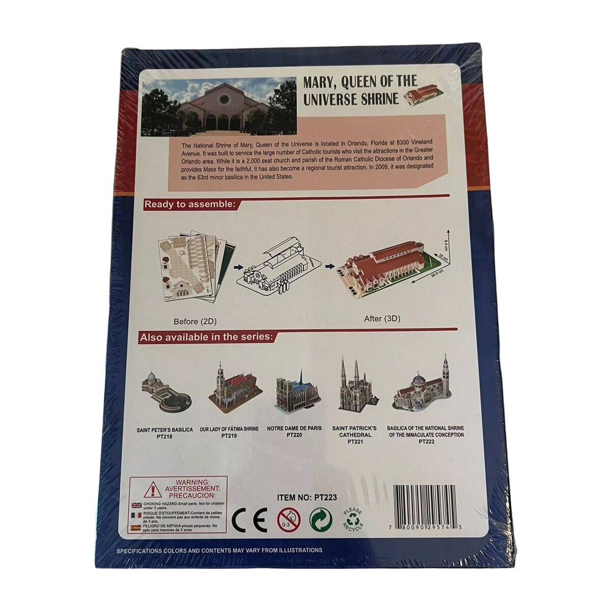 Puzzle 3D CubicFun MARY QUEEN OF THE UNIVERSE SHRINE Multicolor 54 Piezas