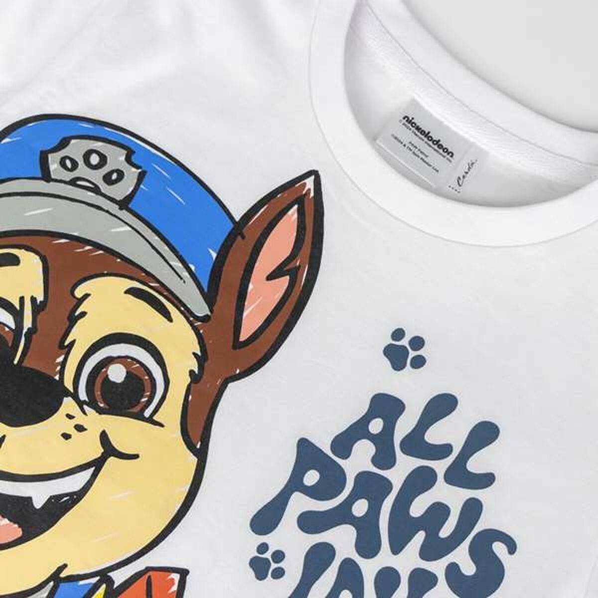 Camiseta de Manga Corta Infantil The Paw Patrol Blanco 2 Años