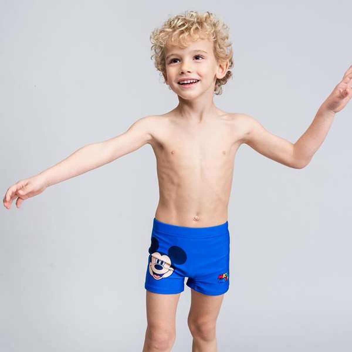 Bañador Boxer Para Niños Mickey Mouse Azul 6 Años