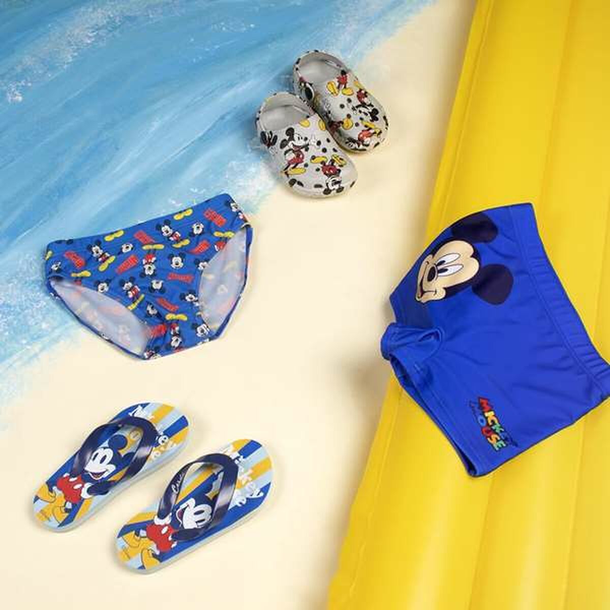 Bañador Boxer Para Niños Mickey Mouse Azul 6 Años