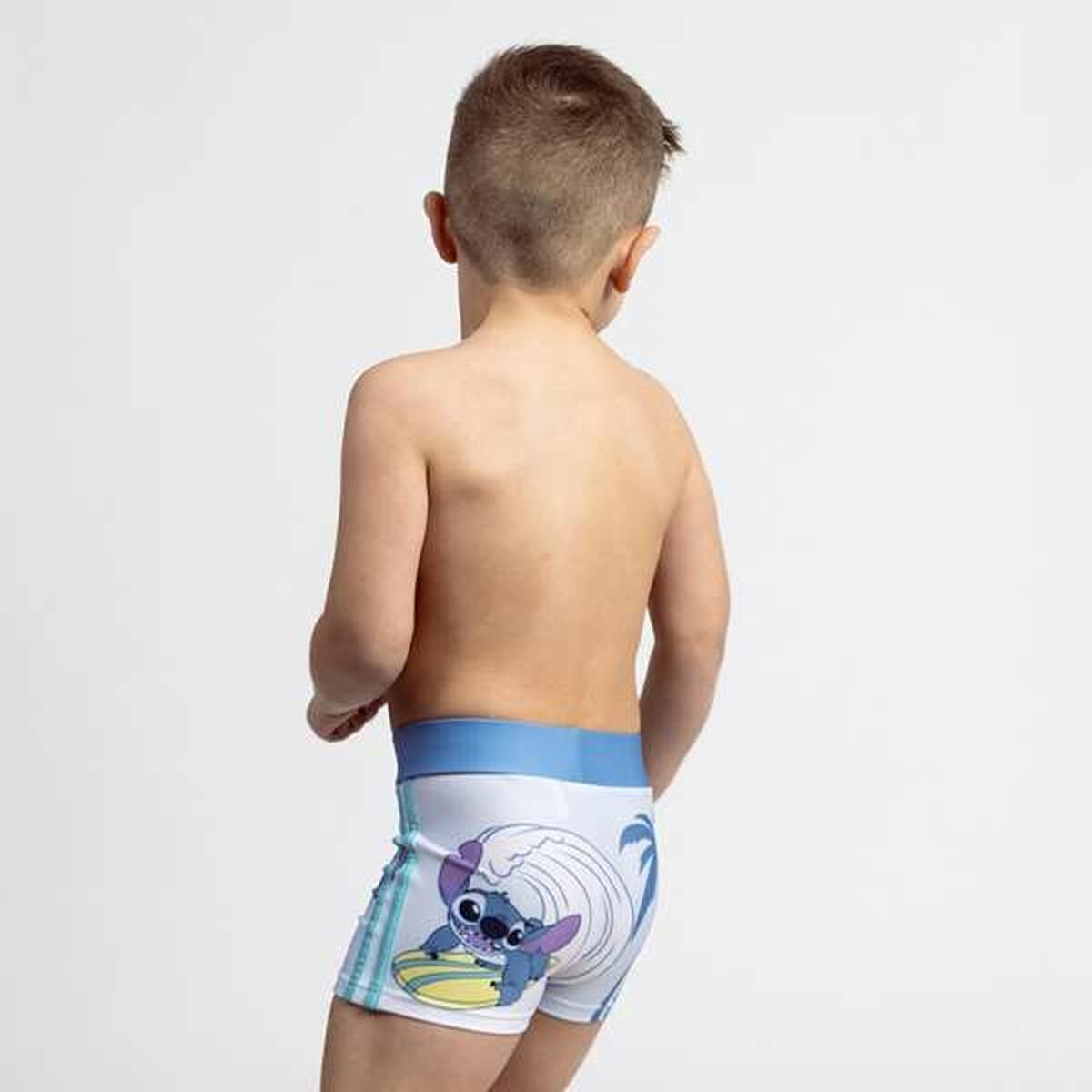 Bañador Boxer Para Niños Stitch Azul 10 Años