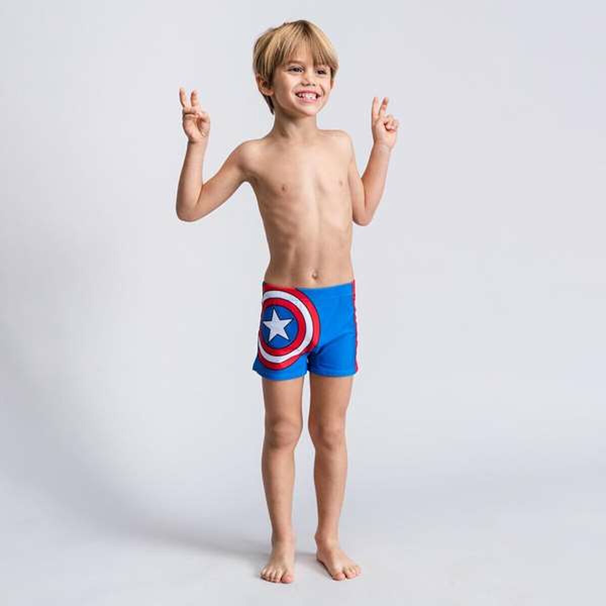 Bañador Boxer Para Niños The Avengers Azul 3 Años