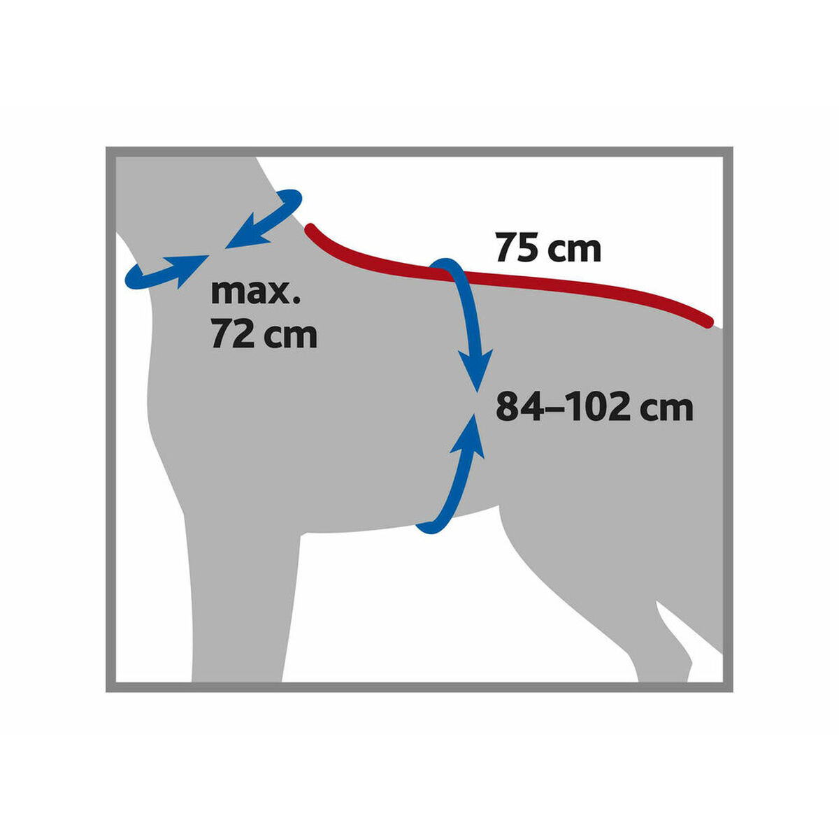 Albornoz para perro Trixie Gris XL