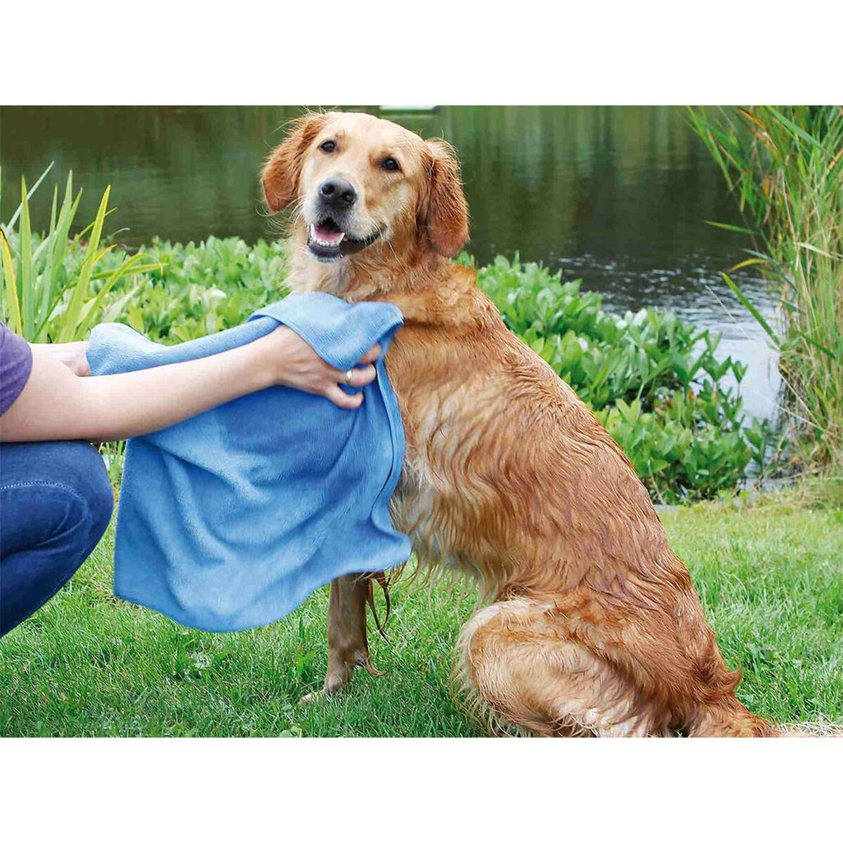 Toalla de Microfibra Trixie Azul 50 × 60 cm