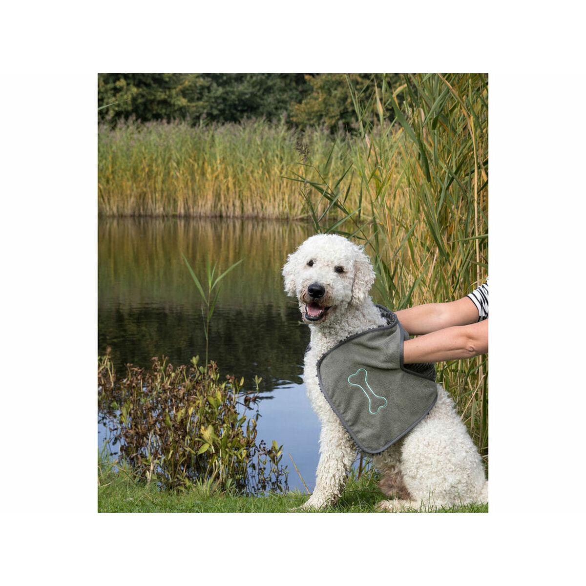 Toalla de Microfibra Trixie Gris 78 × 32 cm