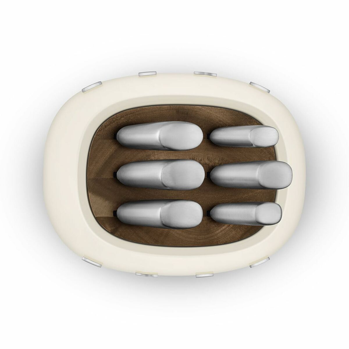 Juego de Cuchillos de Cocina y Soporte Smeg KBSF02CR Crema