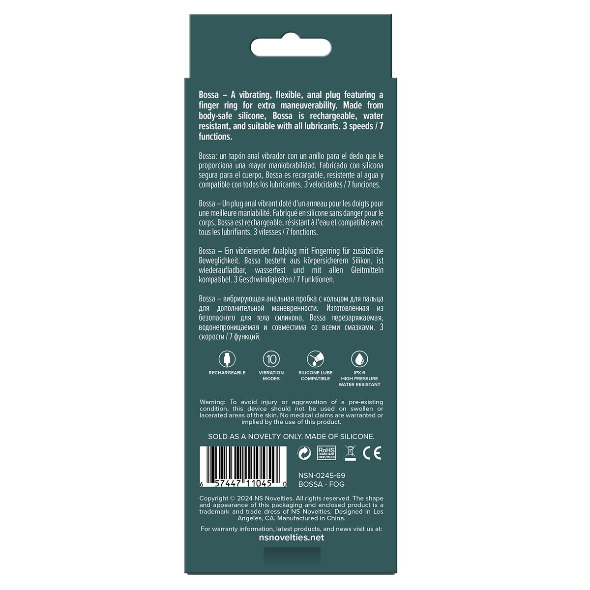 Plug Anal NS Novelties Lust-n-Dreams Blanco (8,2 cm)