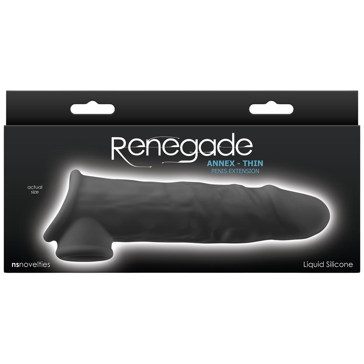 Funda para pene NS Novelties Renegade Negro 19,4 x 3,8 x 6 cm Ø 3,8 cm