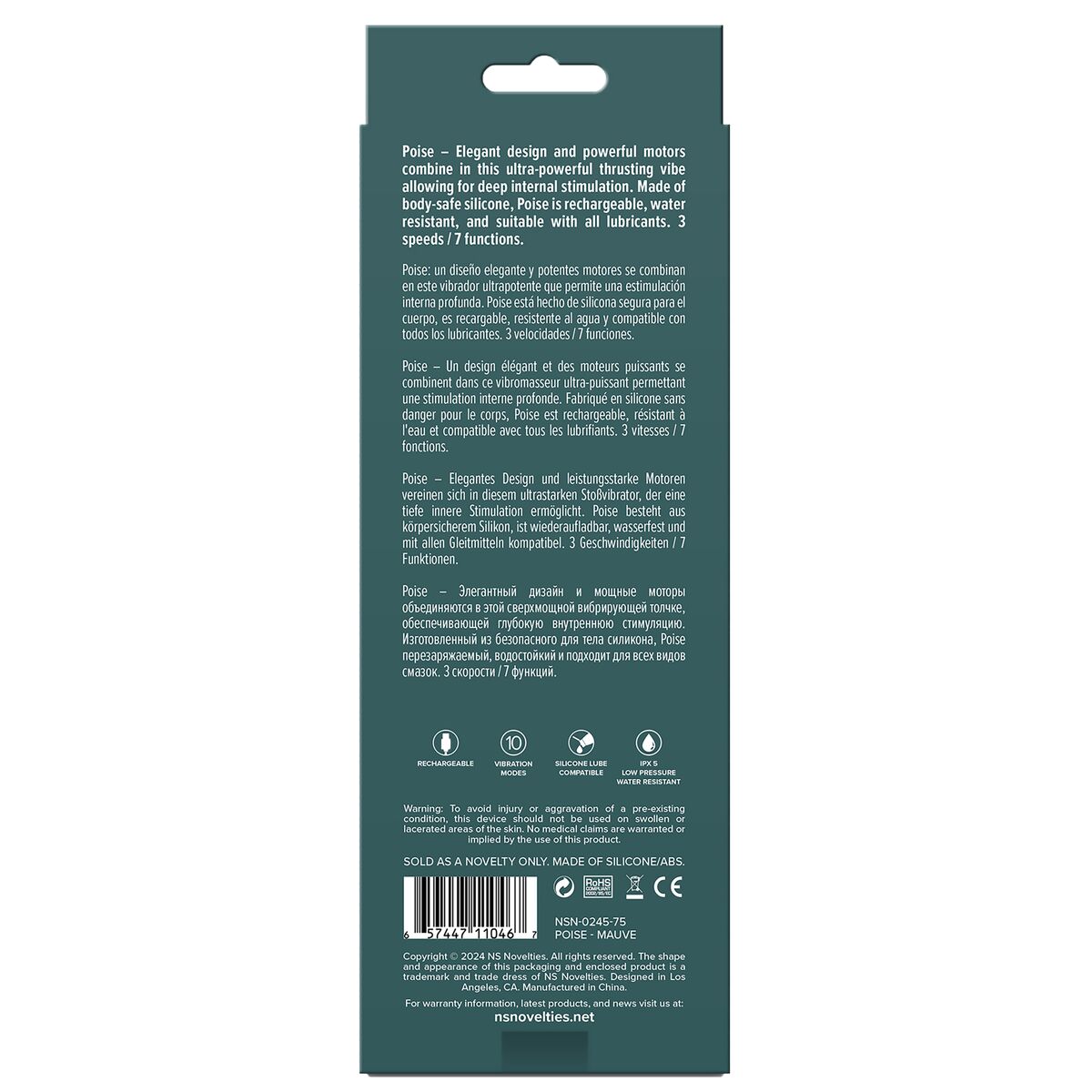 Vibrador anal NS Novelties Lust-n-Dreams Morado