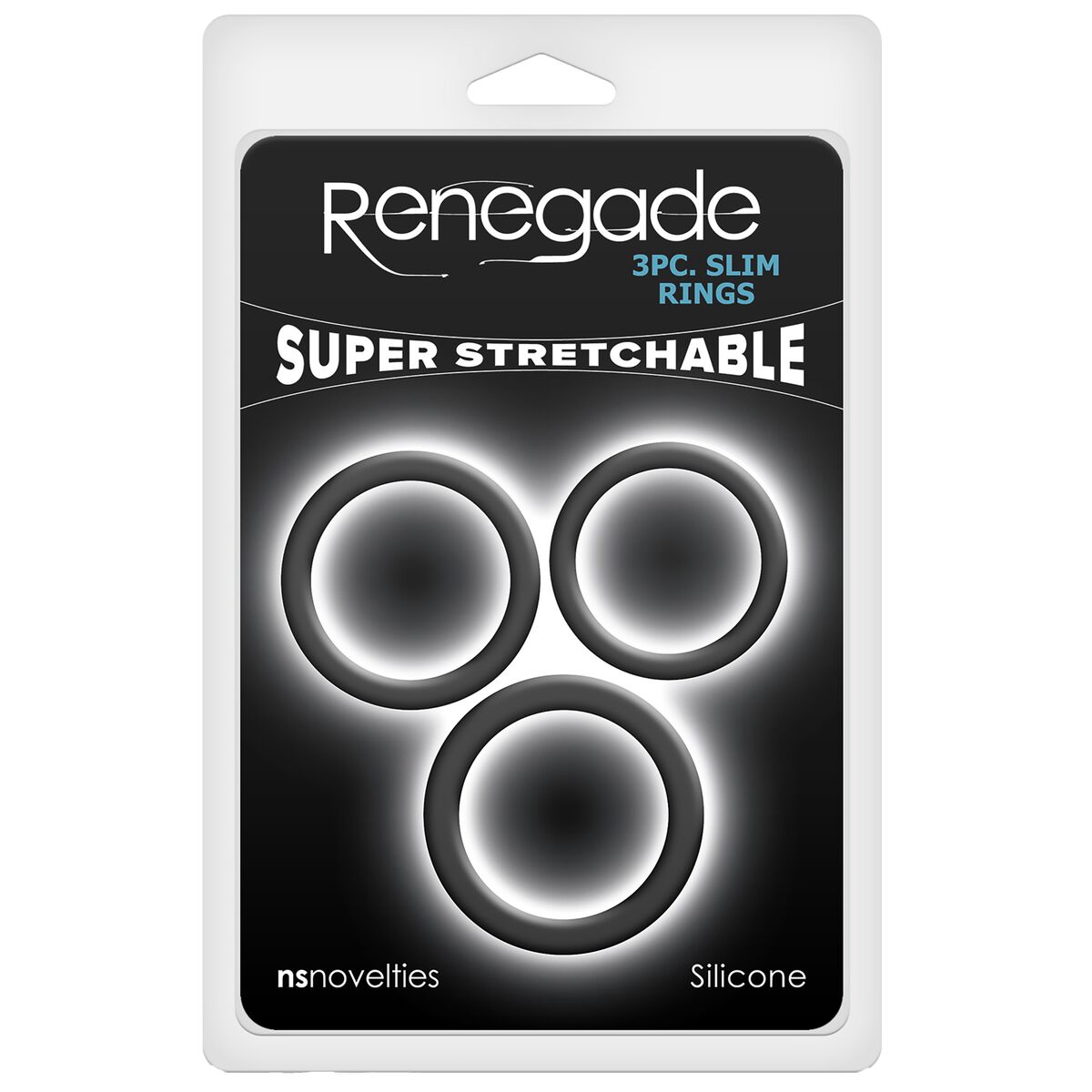Anillo para el Pene NS Novelties Renegade Negro (S) (M) (L)