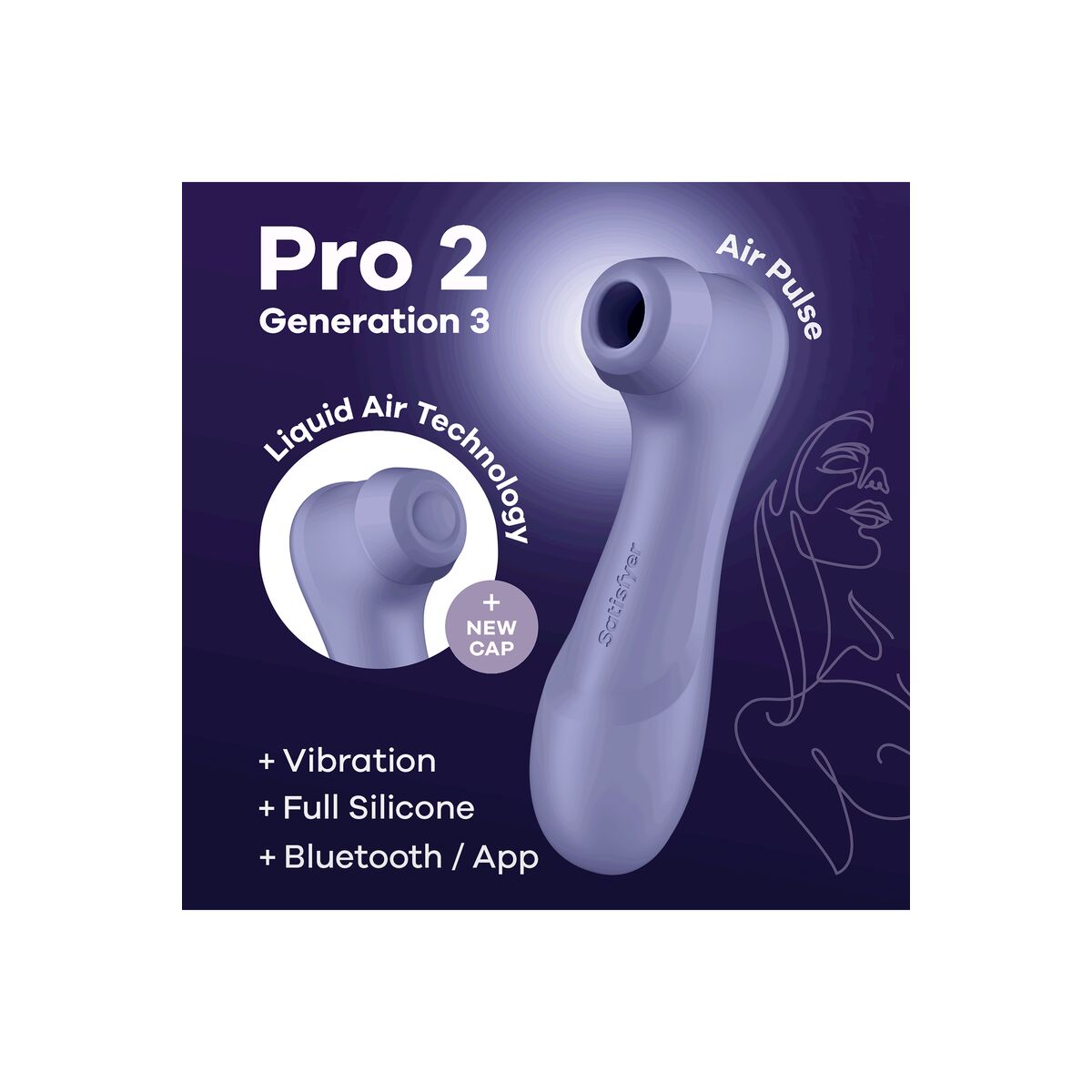 Succionador de Clítoris Satisfyer PRO 2 GENERATION 3 Morado