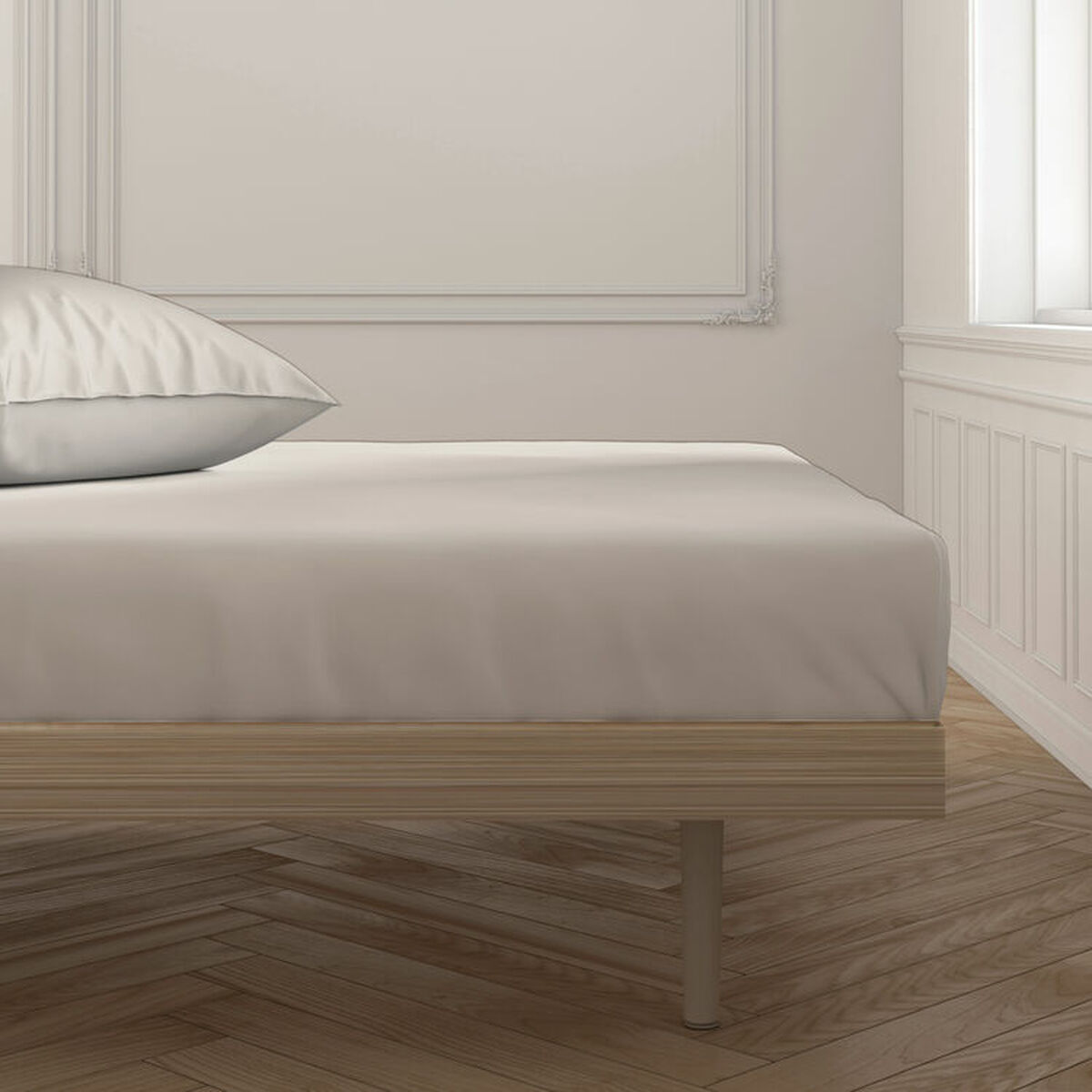 Sábana Bajera Ajustable Happy Home Mix Colors Lino Cama de 200