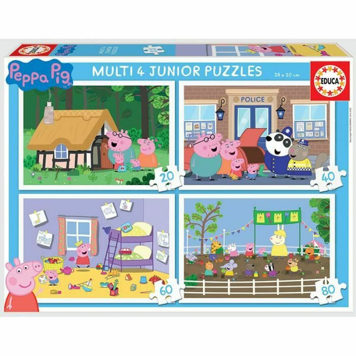 Set de 4 Puzzles Peppa Pig 80 Piezas