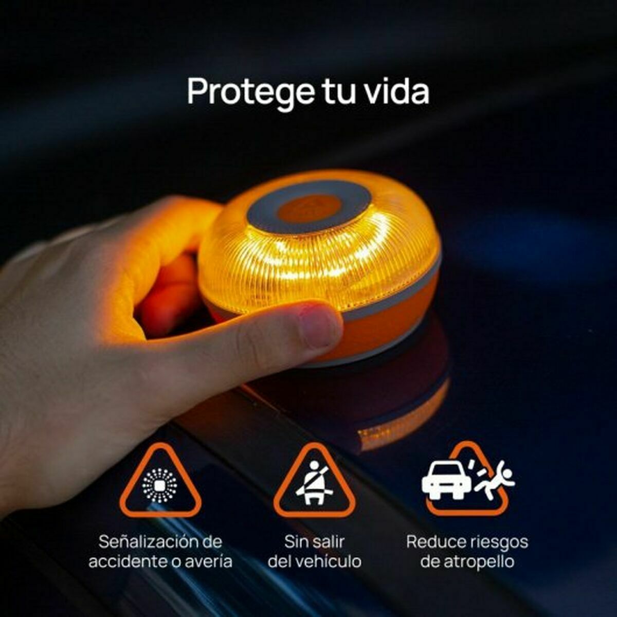 Dispositivo de Señalización de Emergencia Flash Led SOS V16 DGT GPS