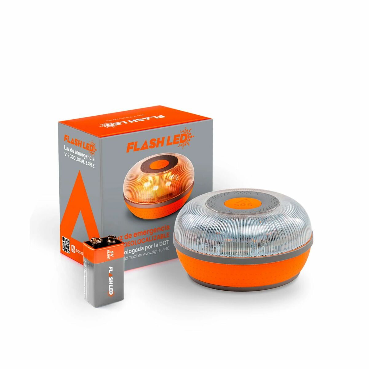 Dispositivo de Señalización de Emergencia Flash Led SOS V16 DGT GPS