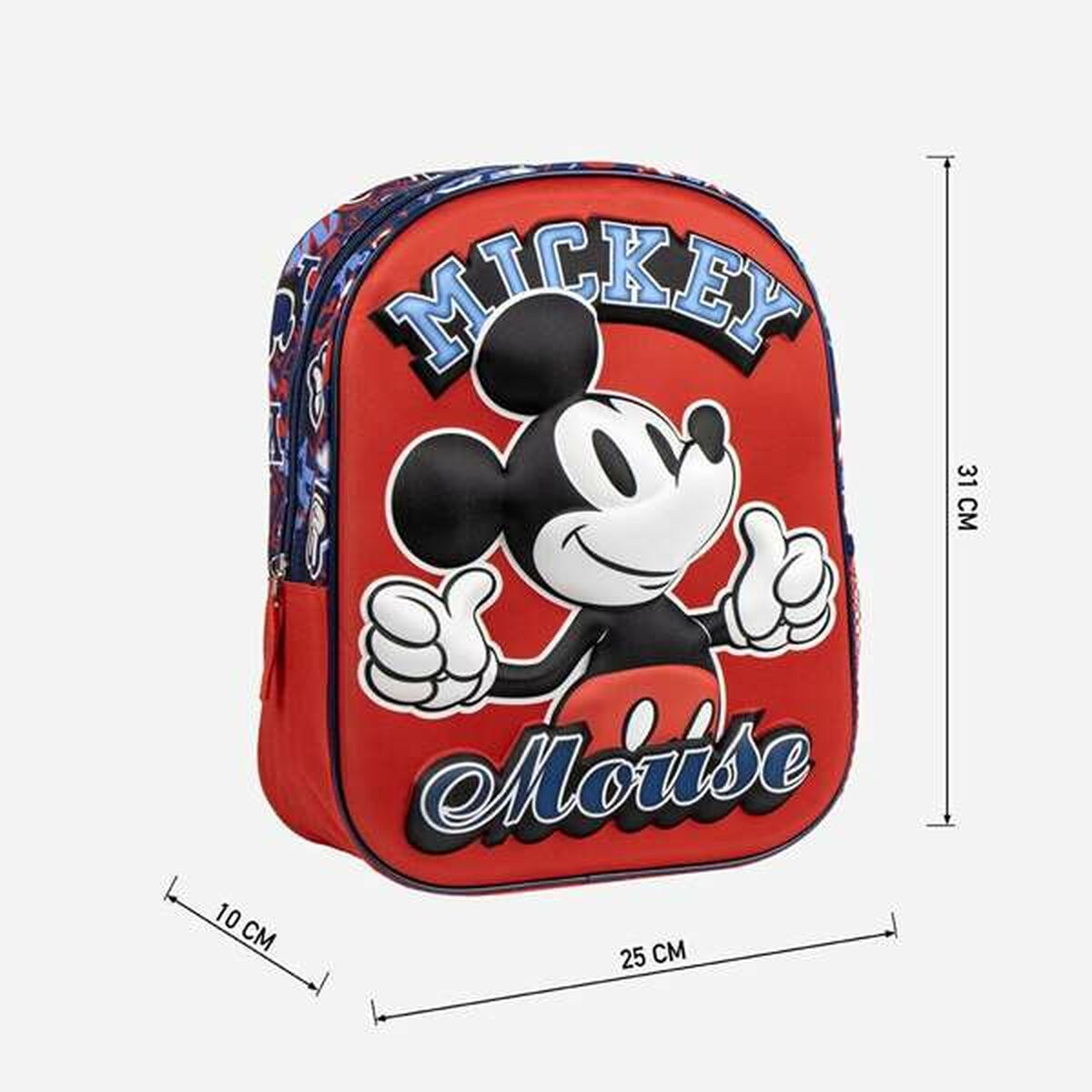 Mochila Escolar Mickey Mouse Rojo 25,0 x 31,0 x 10,0 cm