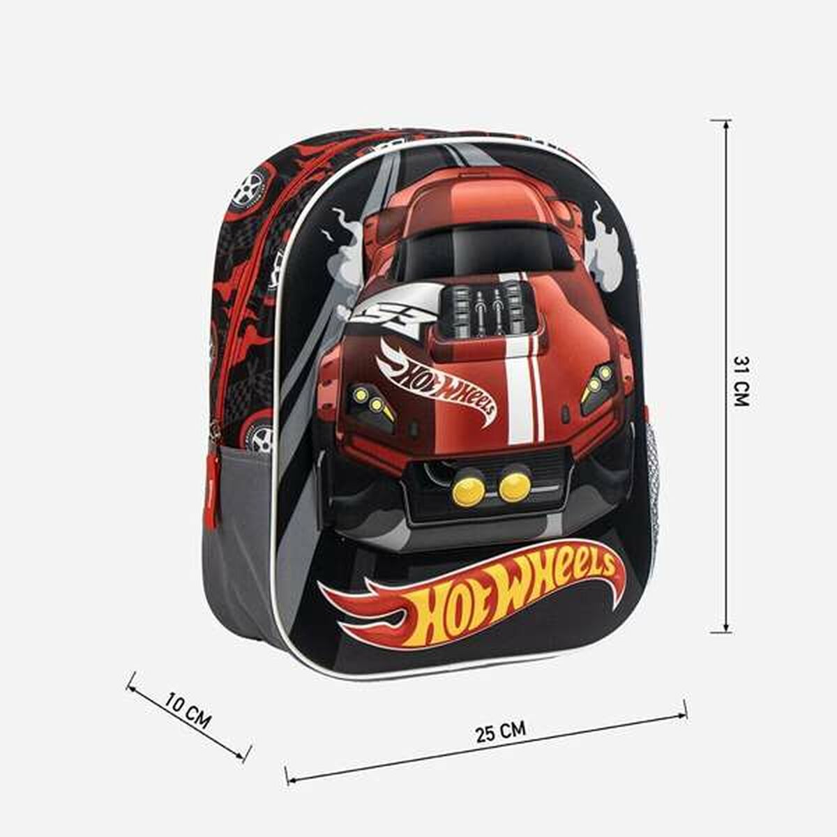 Mochila Escolar Hot Wheels Gris 25,0 x 31,0 x 10,0 cm