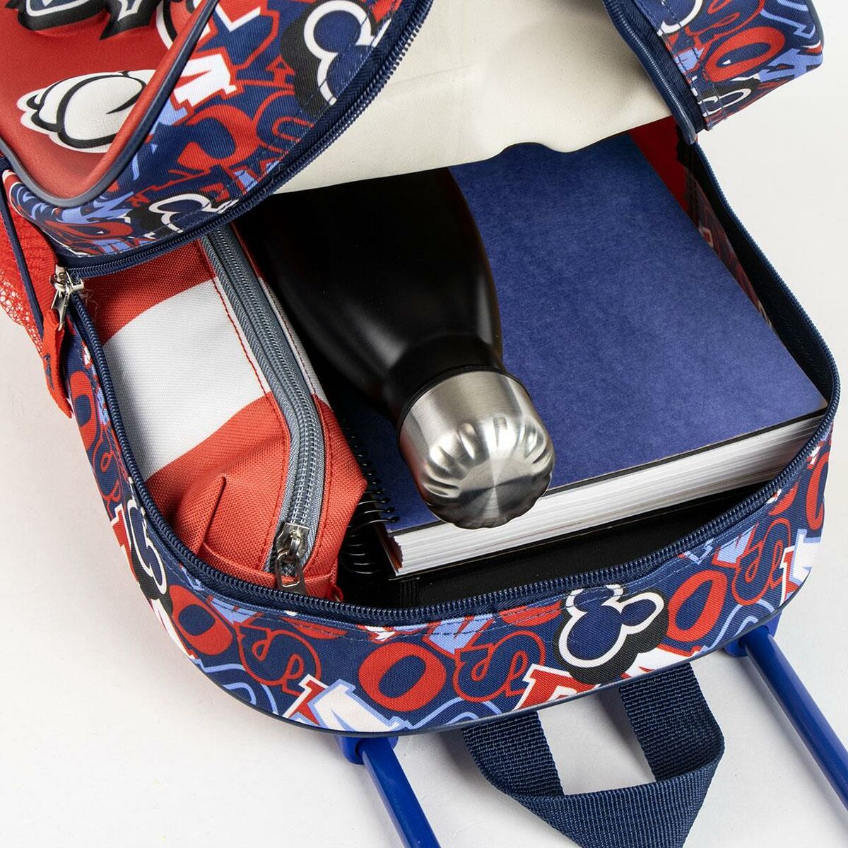 Mochila Escolar con Ruedas Mickey Mouse Rojo 25,0 x 31,0 x 10,0 cm 3D