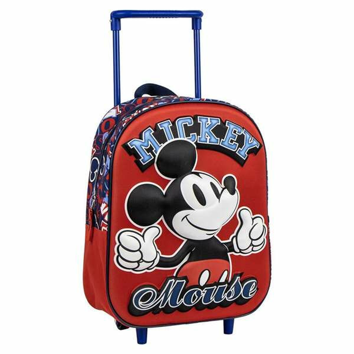 Mochila Escolar con Ruedas Mickey Mouse Rojo 25,0 x 31,0 x 10,0 cm 3D