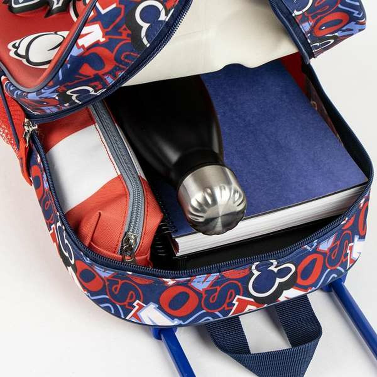 Mochila Escolar con Ruedas Mickey Mouse Rojo 25,0 x 31,0 x 10,0 cm 3D