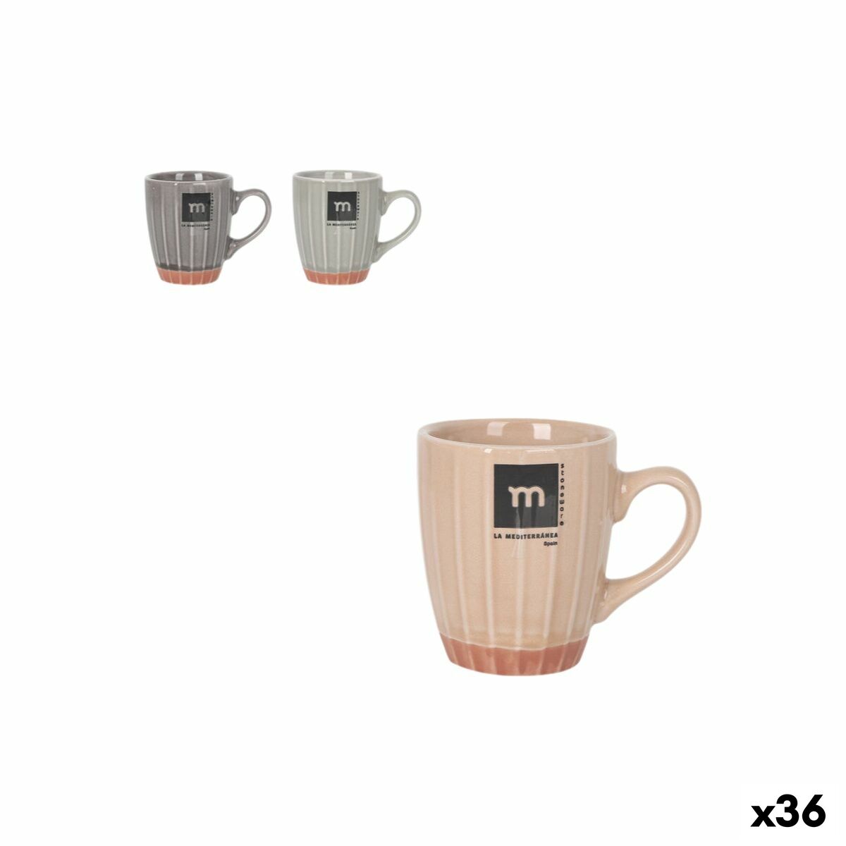 Taza de café y té La Mediterránea Melody 90 ml (36 Unidades)