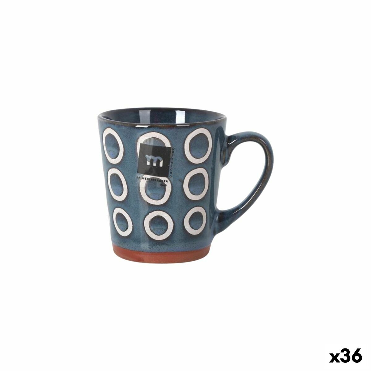 Taza Mug La Mediterránea Almudena Azul 200 ml (36 Unidades)