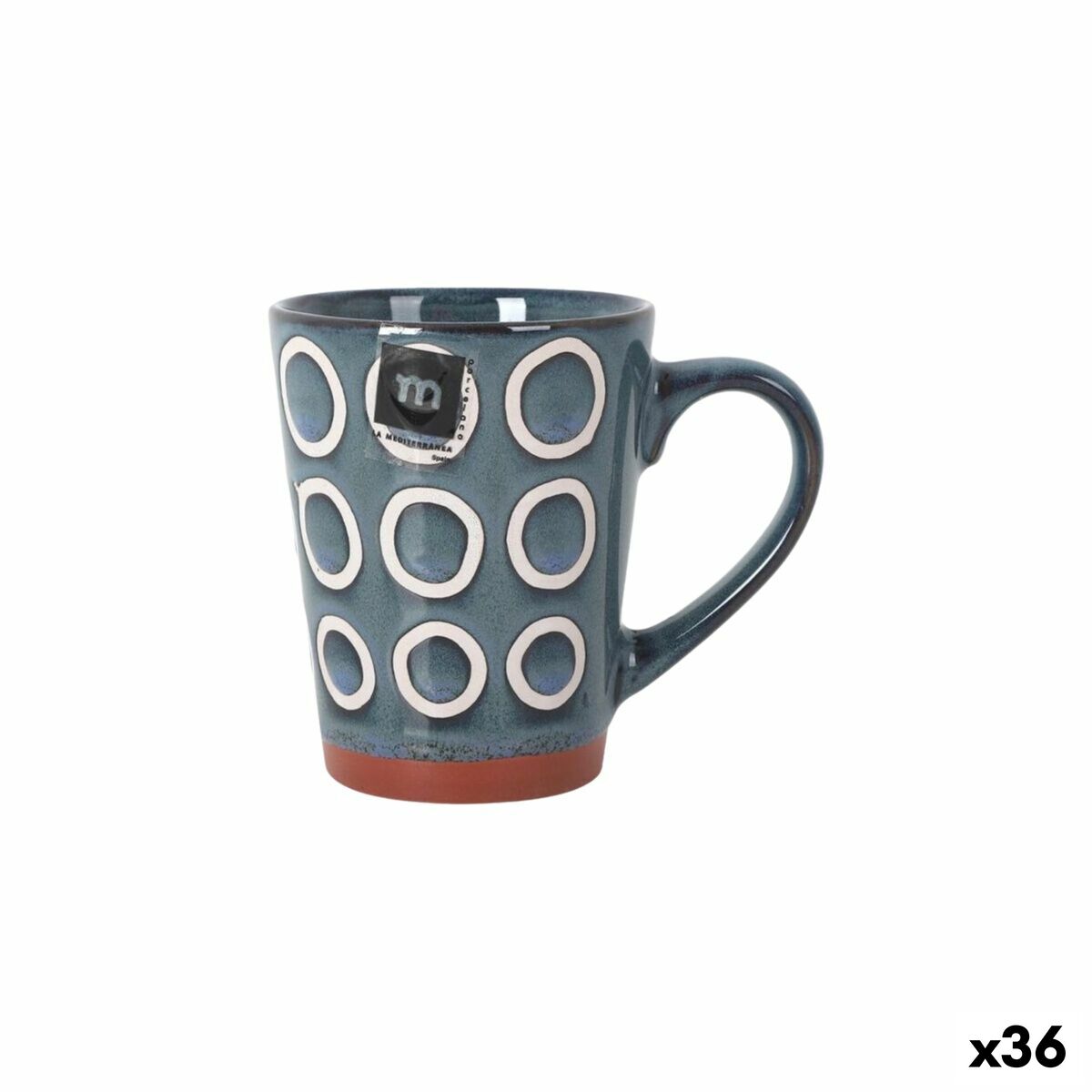 Taza Mug La Mediterránea Almudena Azul 330 ml (36 Unidades)