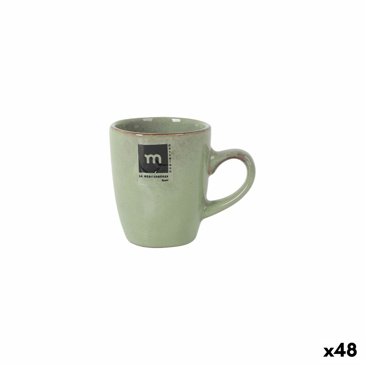 Taza Mug La Mediterránea Macarella green 100 ml (48 Unidades)