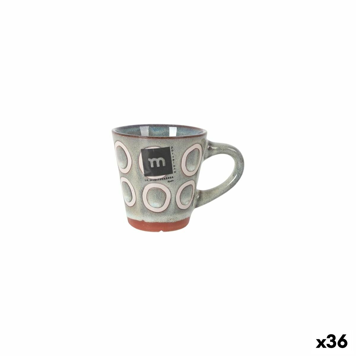 Taza La Mediterránea Almudena Gris 90 ml (36 Unidades)