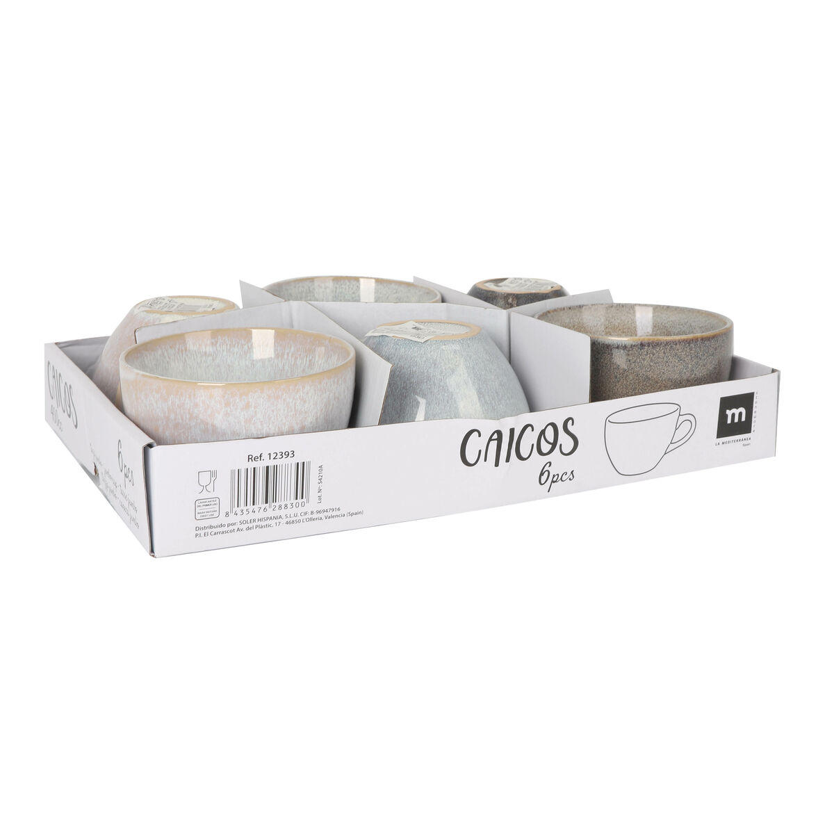 Taza La Mediterránea Caicos 400 ml (24 Unidades)
