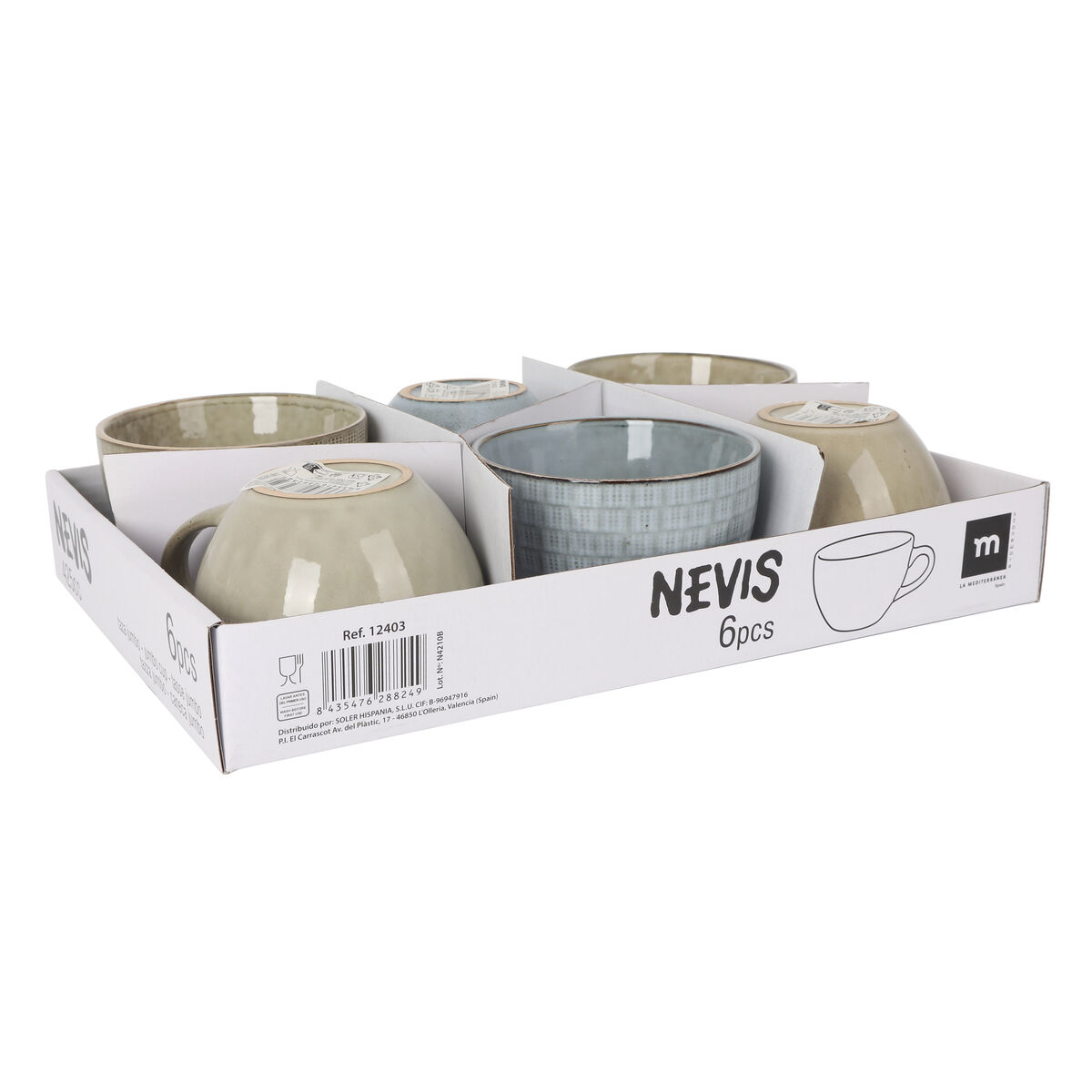 Taza La Mediterránea Nevis 425 ml (24 Unidades)
