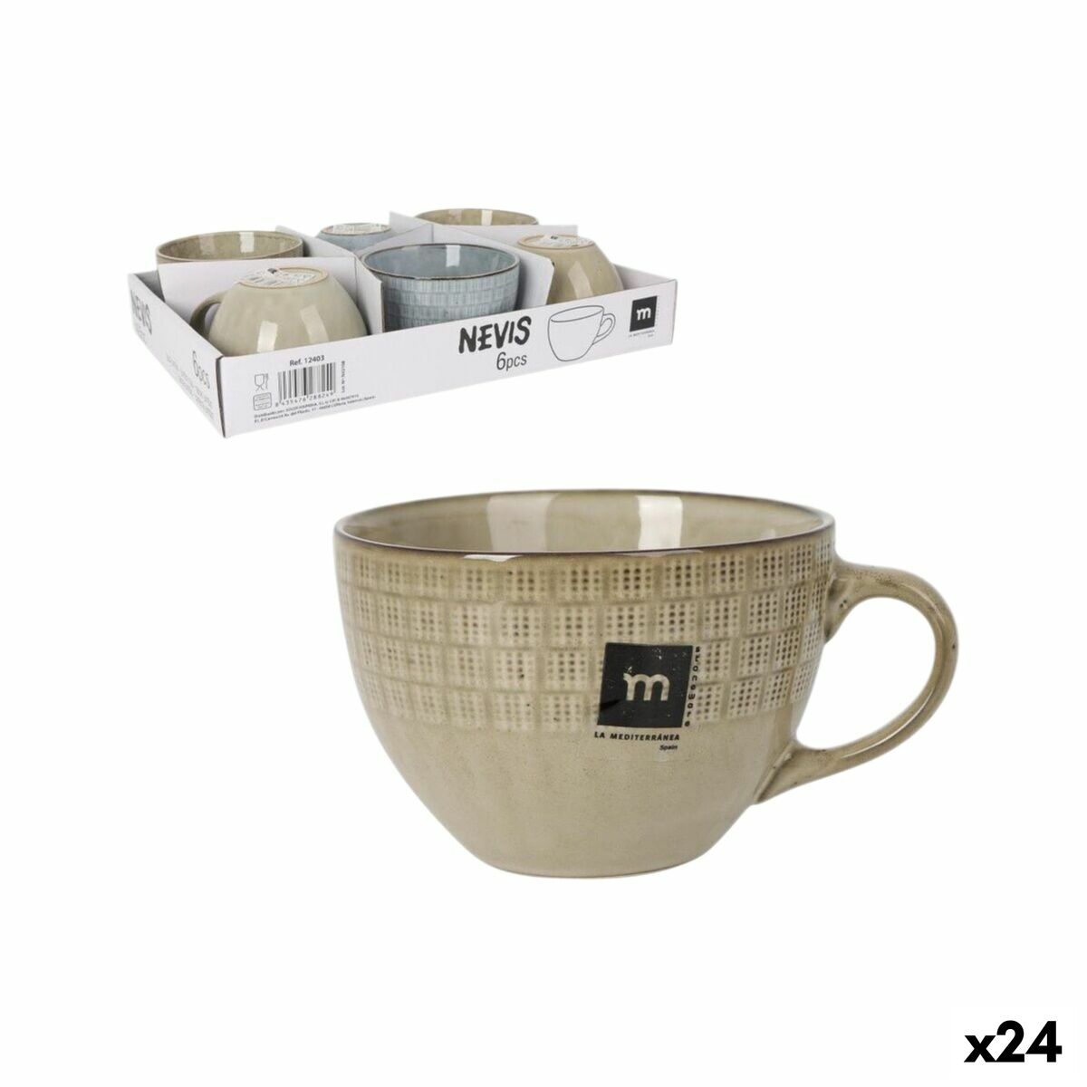 Taza La Mediterránea Nevis 425 ml (24 Unidades)