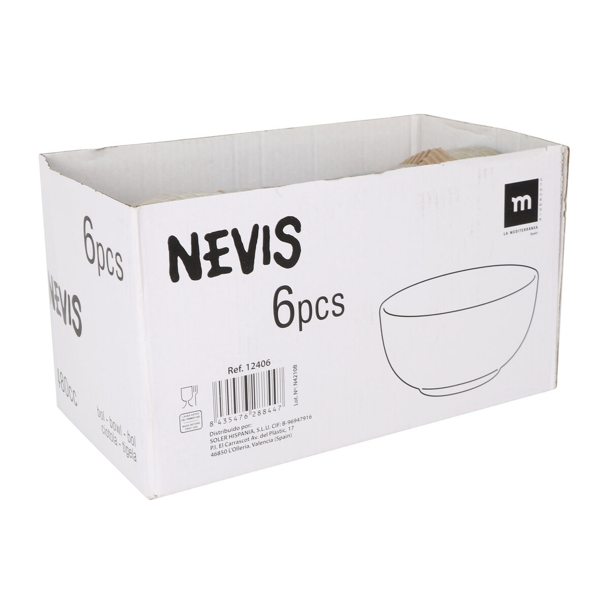 Bol La Mediterránea 480 ml (24 Unidades)