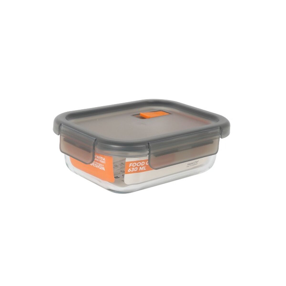 Fiambrera Hermética MasterChef Gris Transparente Rectangular 630 ml (6 Unidades)