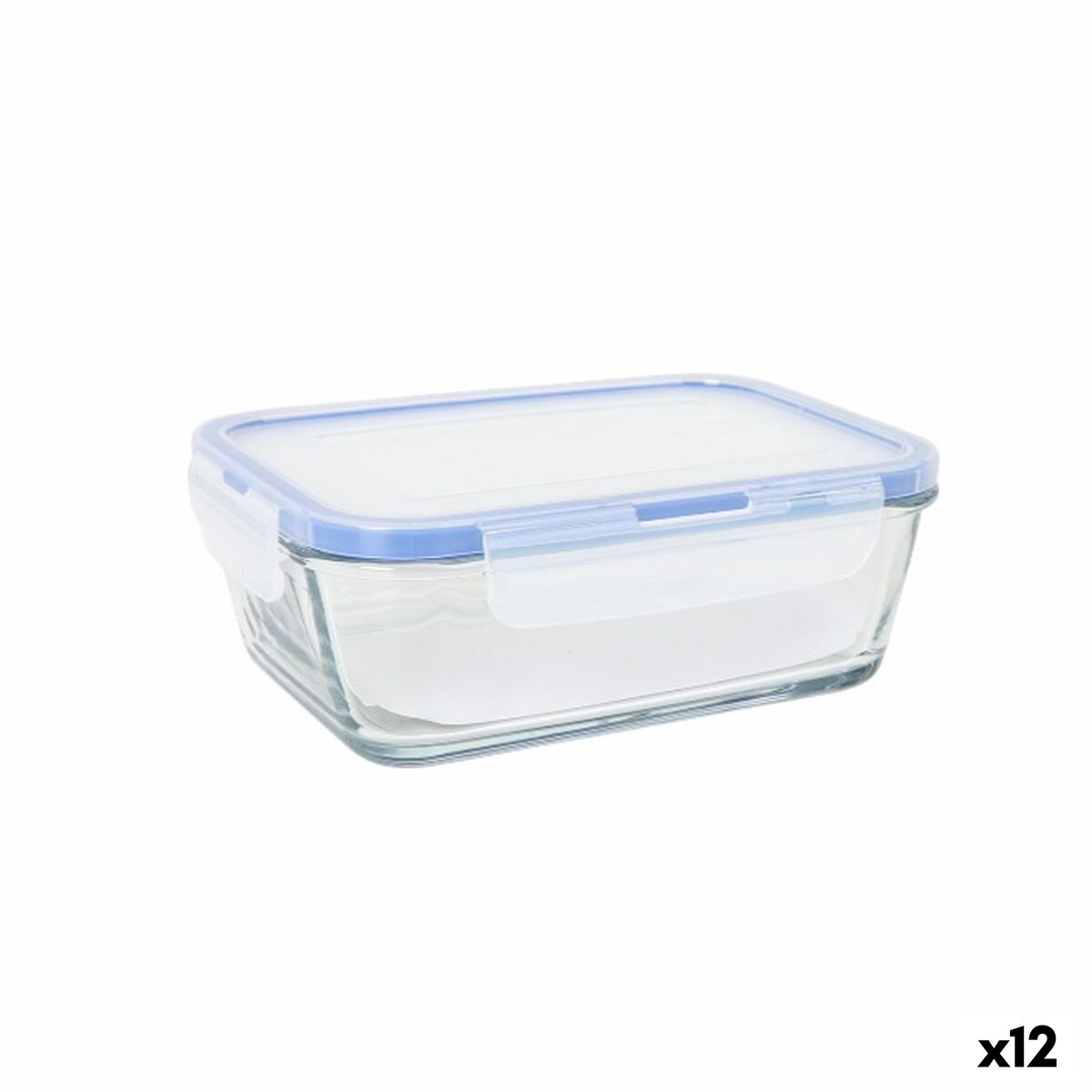 Fiambrera Hermética LAV Gris Transparente 0,8 L (12 Unidades)