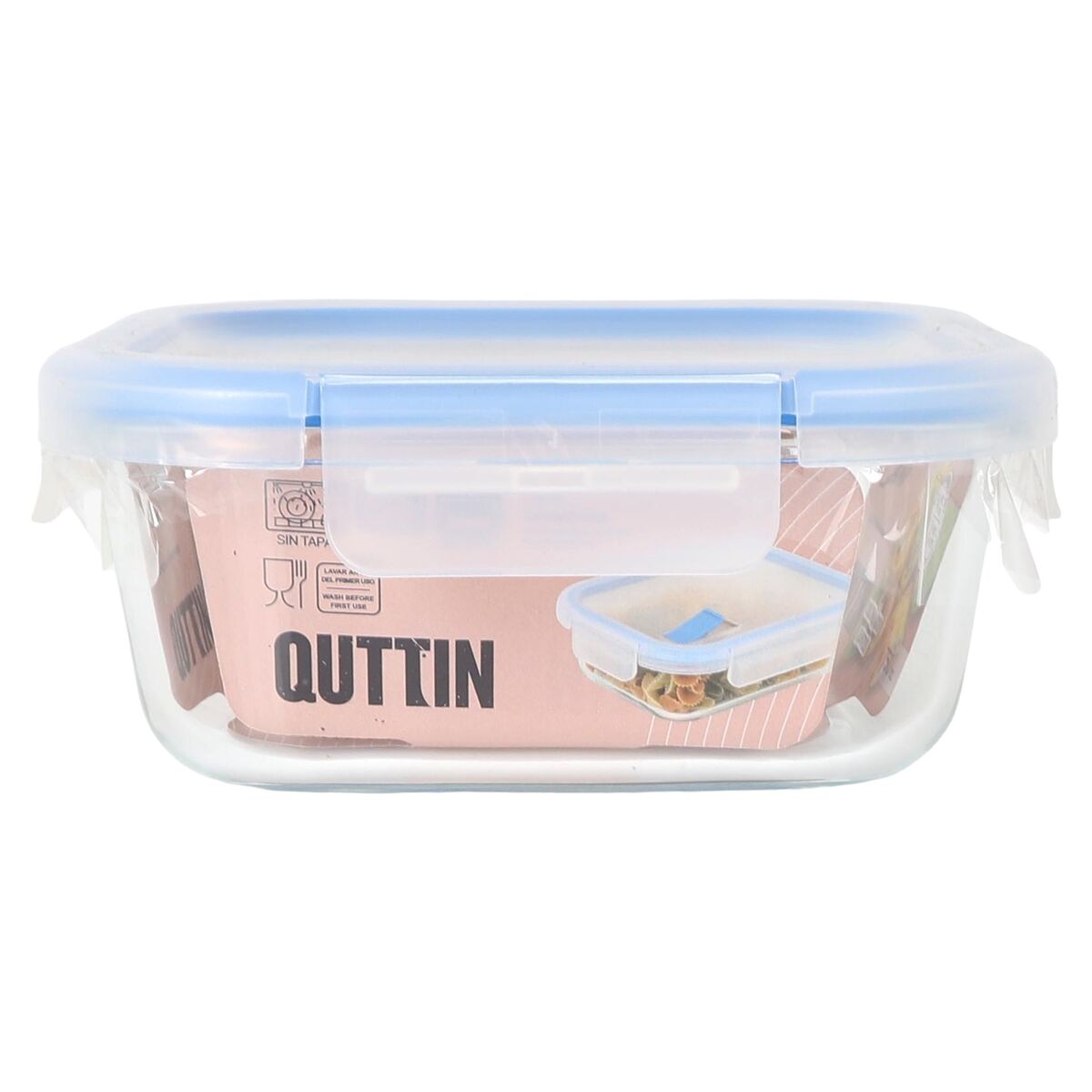 Fiambrera Hermética Quttin Boho Transparente 750 ml (6 Unidades)