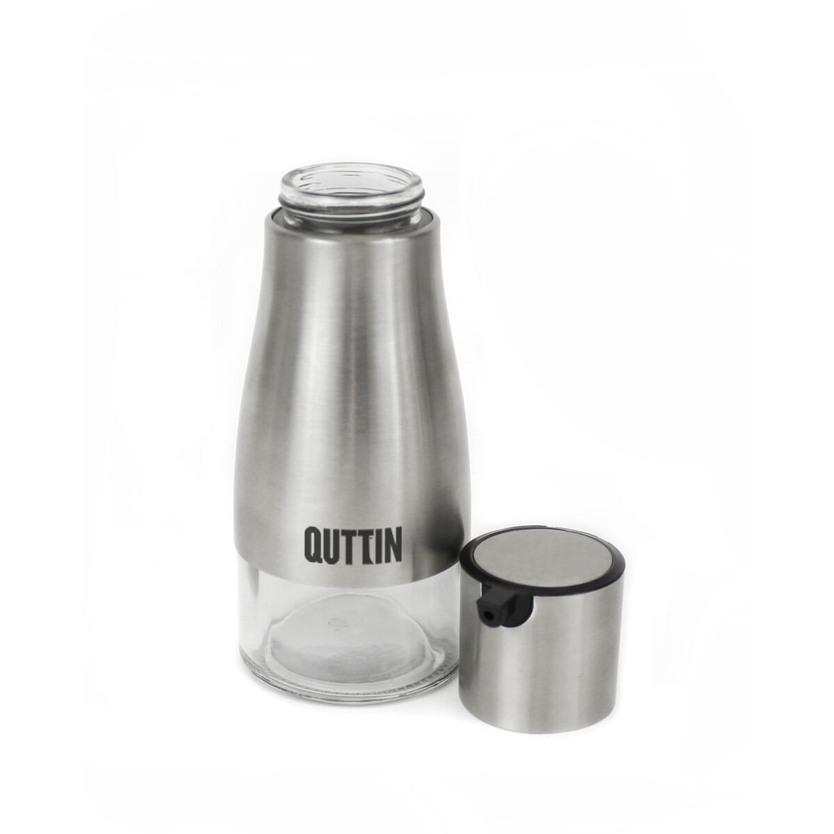 Aceitera Quttin Transparente Plateado Acero Inoxidable 0,32 L (12 Unidades)