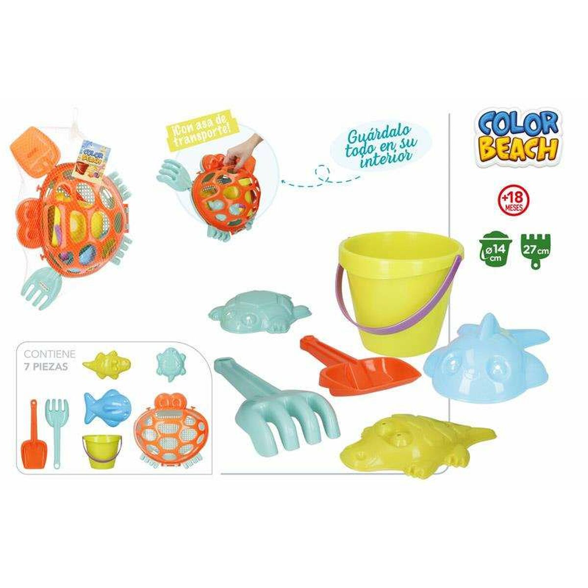 Set de Juguetes de Playa Colorbaby 14 cm