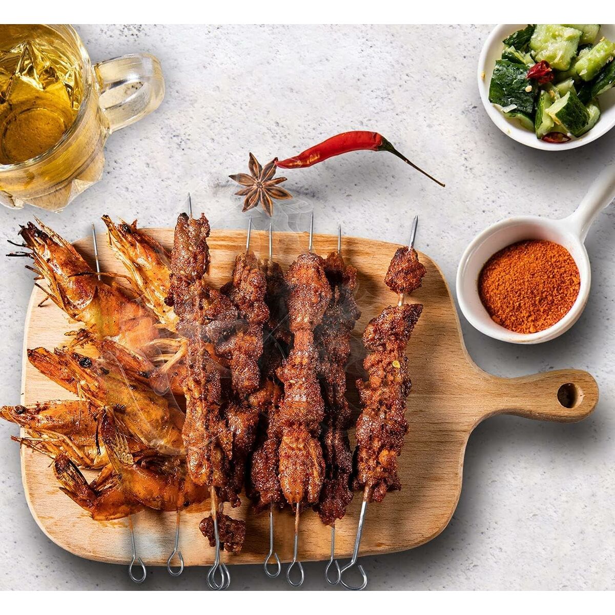 Set de Pinchos para Barbacoa Algon Metal 27 cm 6 Piezas (24 Unidades)