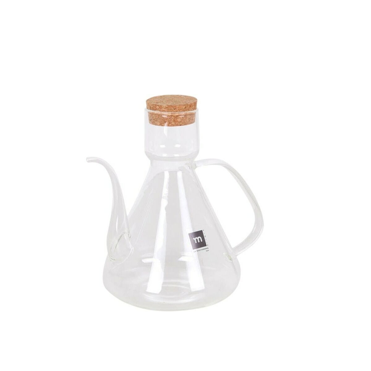 Aceitera La Mediterránea Bell Transparente Silicona Vidrio de Borosilicato 1 L (4 Unidades)