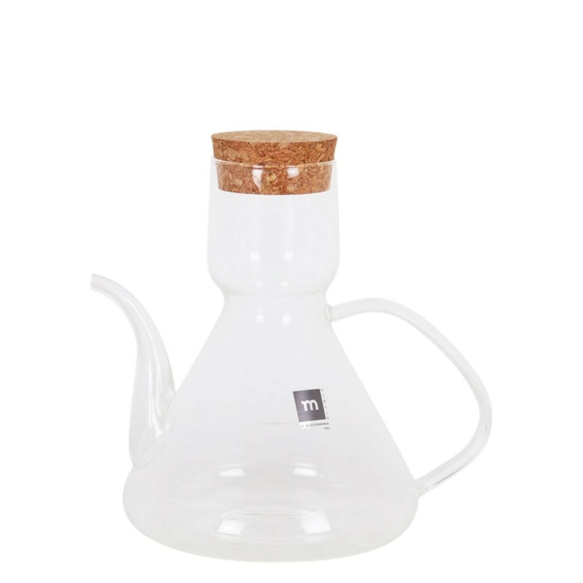 Aceitera La Mediterránea Bell Transparente Silicona Vidrio de Borosilicato 500 ml (8 Unidades)