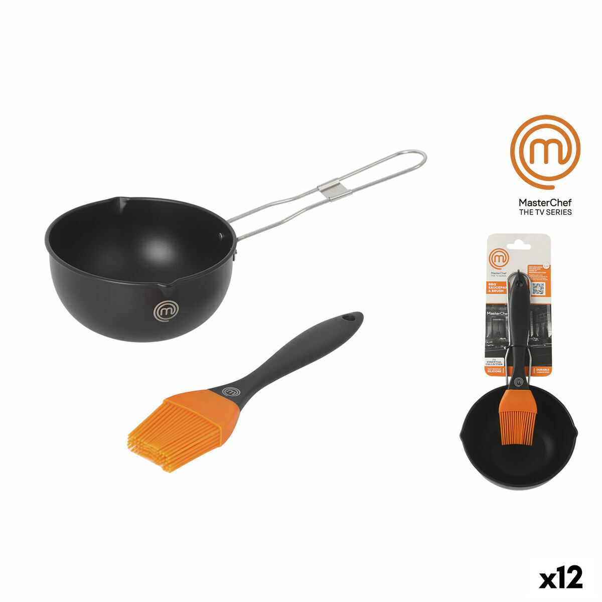 Set de Utensilios para Barbacoa MasterChef 11,5 X 6 cm Pincel (12 Unidades)