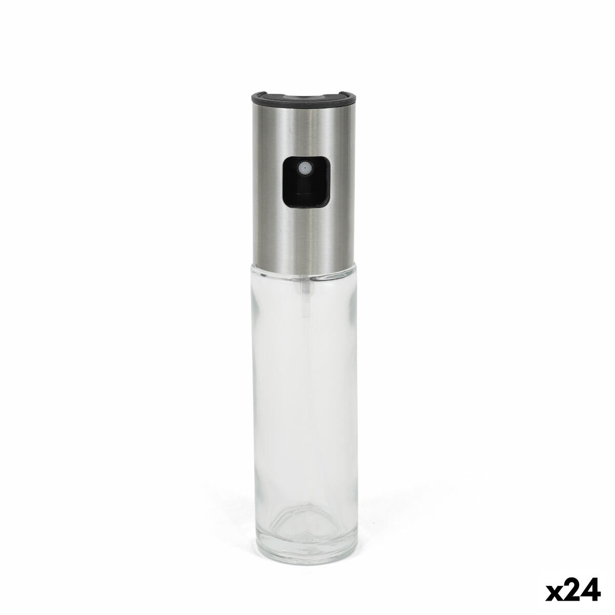 Aceitera La Mediterránea Luxe Transparente Plateado Vidrio 100 ml (24 Unidades)