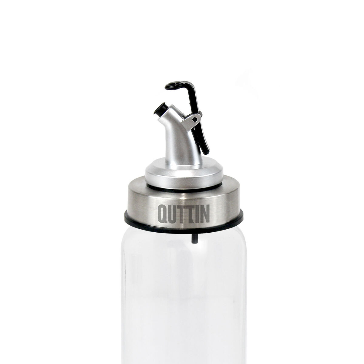 Aceitera Quttin Transparente Plateado Vidrio 0,5 L 6 x 6 x 26 cm (12 Unidades)