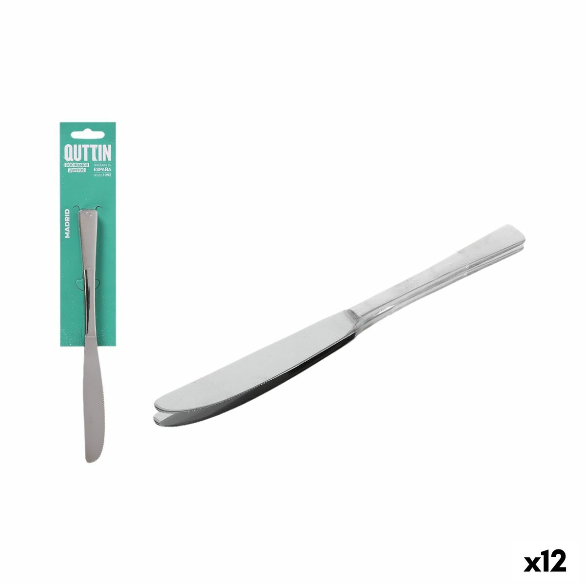 Set de Cuchillos Quttin Madrid Acero Inoxidable 22 x 1,7 cm 2 Piezas (12 Unidades)