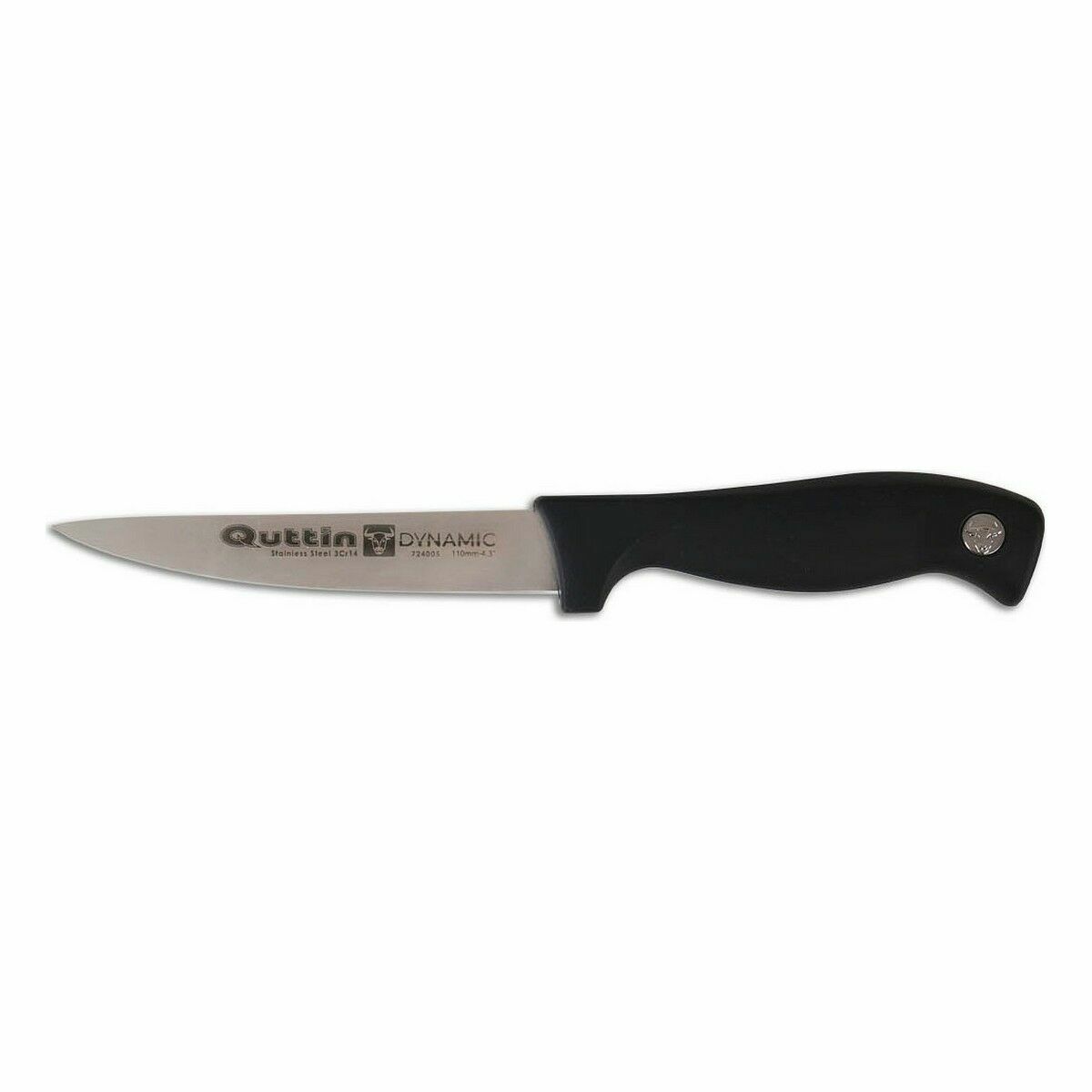 Cuchillo de Cocina Quttin Dynamic Negro Plateado 11 cm (24 Unidades)
