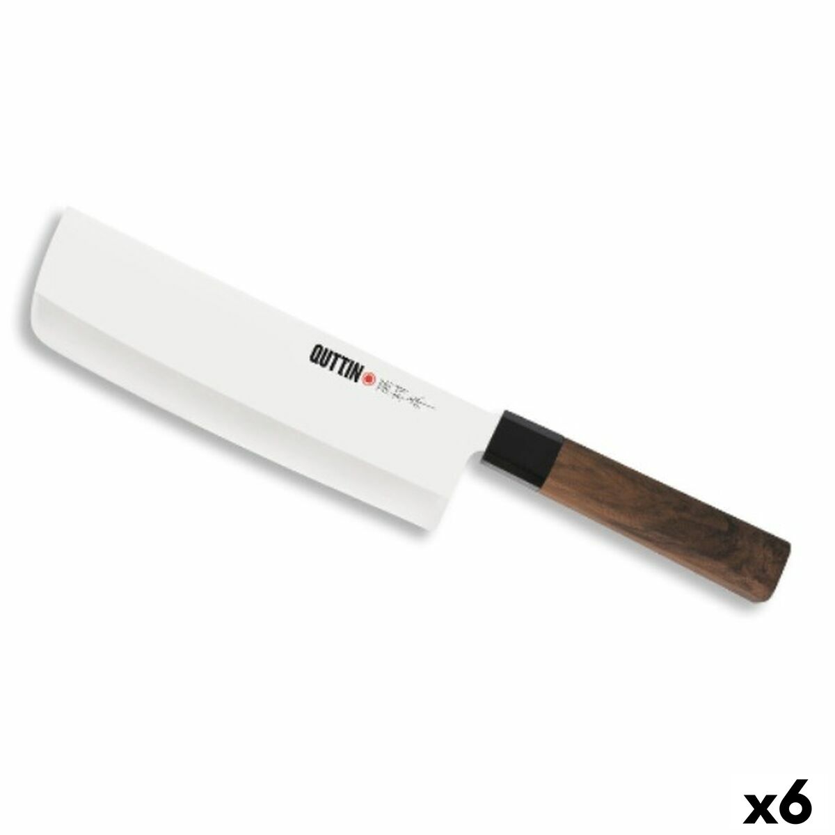 Cuchillo de Cocina Quttin Takamura Marrón Plateado 17 cm (6 Unidades)