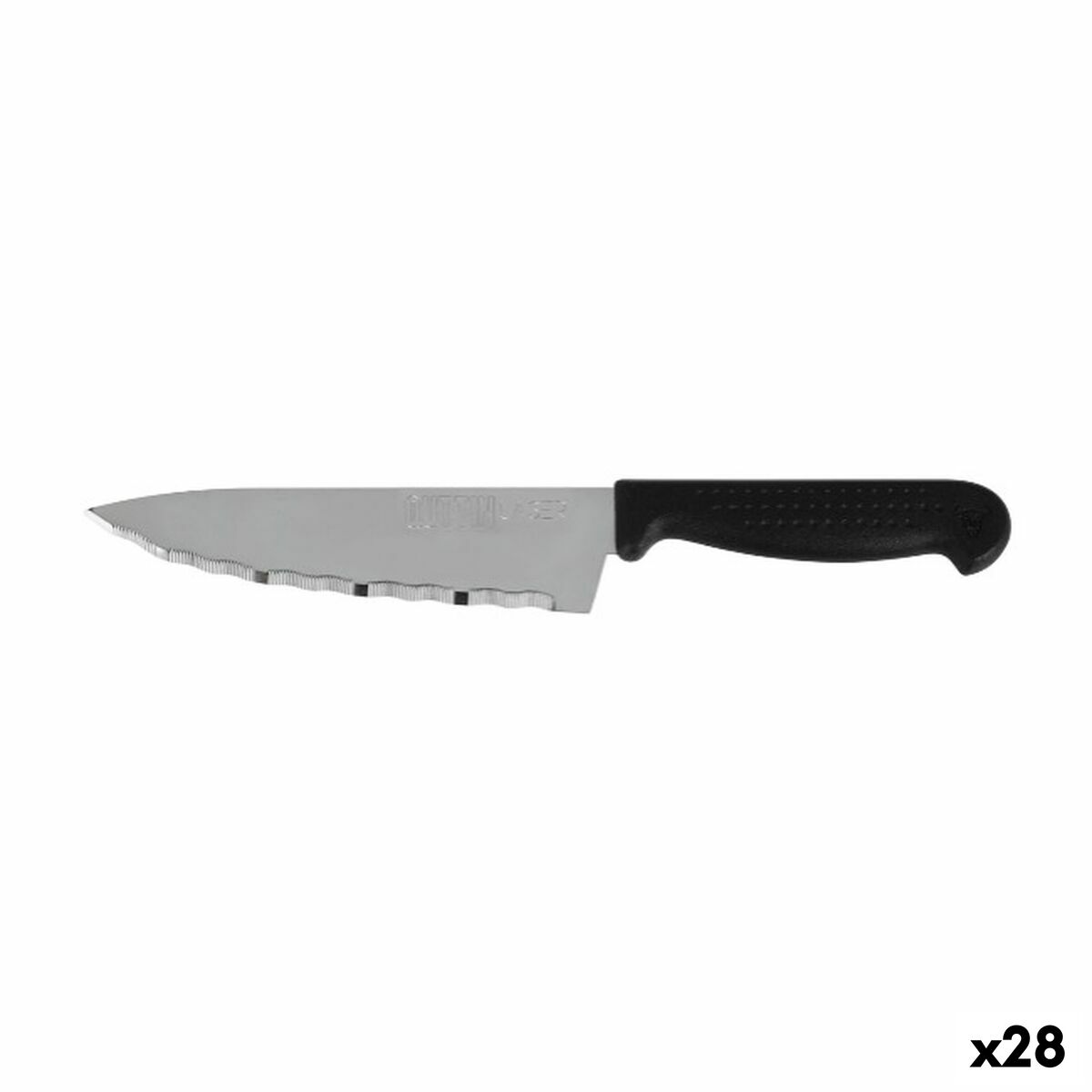 Cuchillo de Cocina Quttin Laser Negro Plateado 28 x 6 x 1,3 cm (28 Unidades)